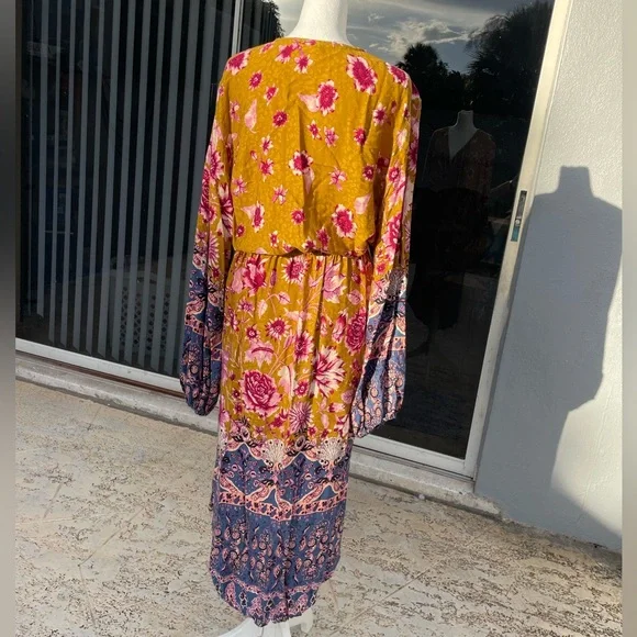 Anthropologie Floral Long Sleeve Tunic Size Medium - Picture 6 of 13